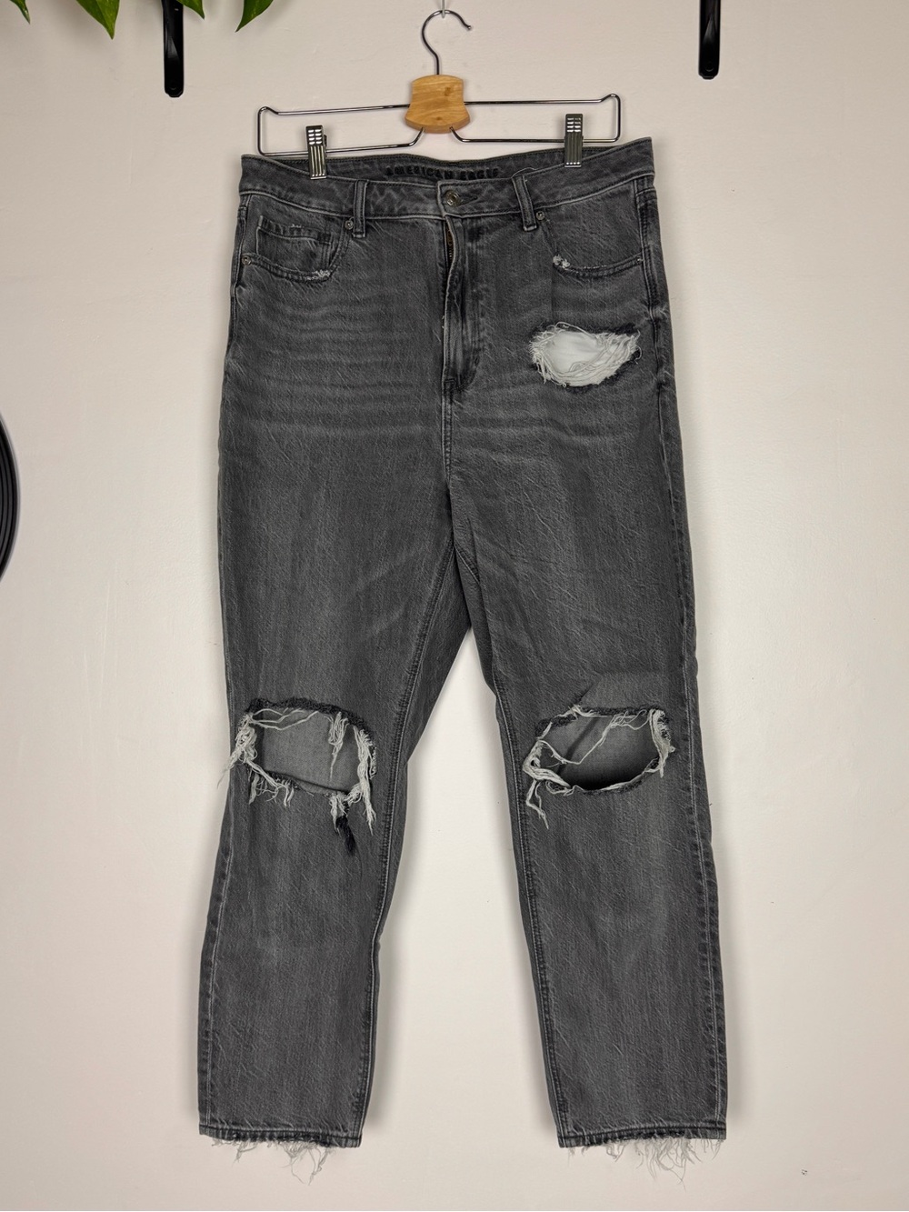 American Eagle Outfitters Grey Washed Denim Jeans